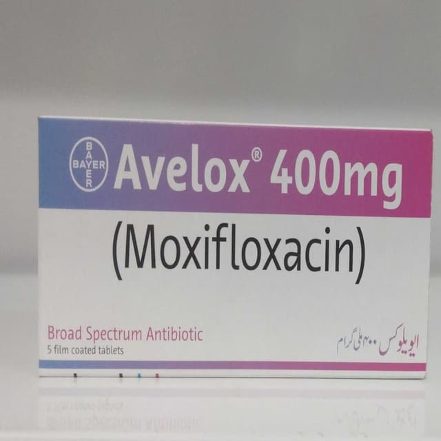 Avelox , 400 mg , 5 Film Coated Tablets